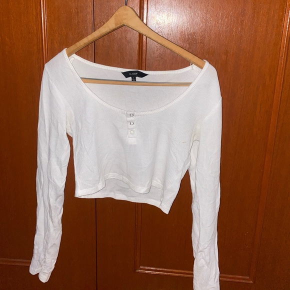Glassons Tops - GLASSONS - white long sleeve